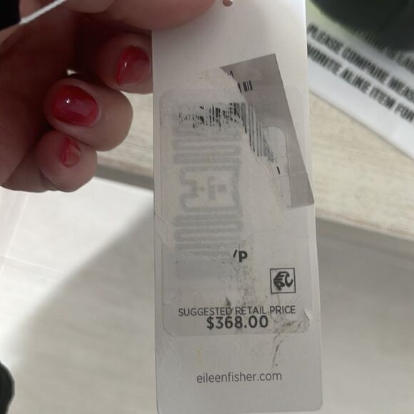 Eileen Fisher 100% Silk Sleeveless Black Dress Size Small NWT - Picture 9 of 9